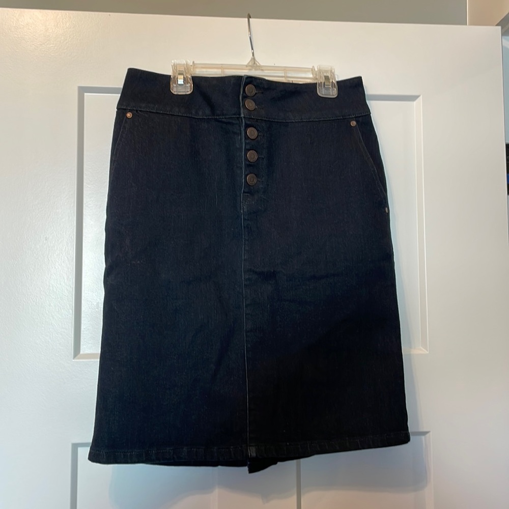 Prana dark denim pencil skirt